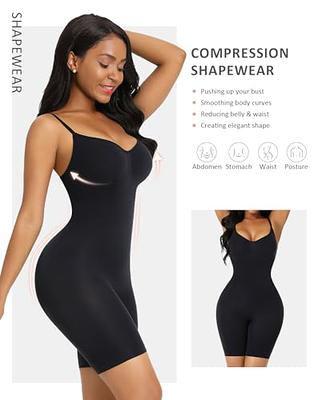 FeelinGirl Body Shaper Tummy Control Shapewear Plus Size Seamless Full Waist  Trainer Butt Lifter Bodysuit Back Support Black M/L - Yahoo Shopping