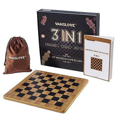 Round 3-in-1 Game Set - Chess, Draughts & Chinese Checkers