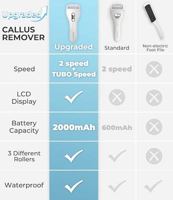 Callus Remover for Feet, Rechargeable Foot Scrubber Electric Foot File  Pedicure Tools for Feet Electronic Callus Shaver Waterproof Pedicure kit  for