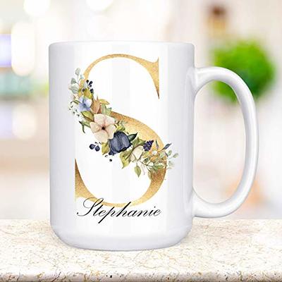 Gold Monogram Coffee Mug