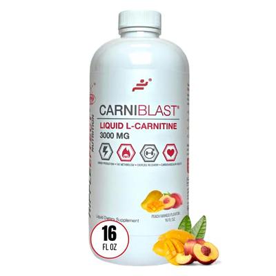 L-Carnitine 3000 - Supports Fat Metabolism, Energy Production, & Muscle  Recovery - Peach Mango (24 fl. oz.)