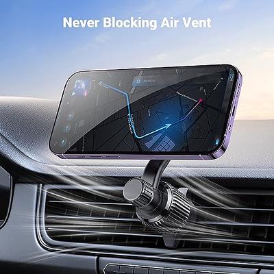 LISEN Phone Holders for Your Car [Enjoy Never Blocking] Car Phone Holder  Mount for Car [Easily Install] Cell Phone Holder for Car [2 Mounting  Options] Compatible for iPhone 15 14 13 Pro Max Plus All