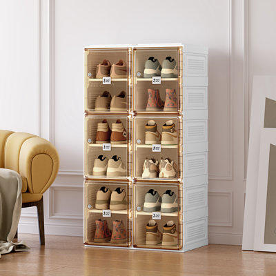 Rebrilliant 48 Pair Stackable Shoe Rack