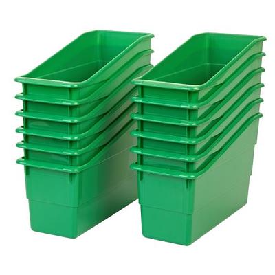 Classroom Stacking Bins, Set of 12 - Neon Green by Really Good Stuff