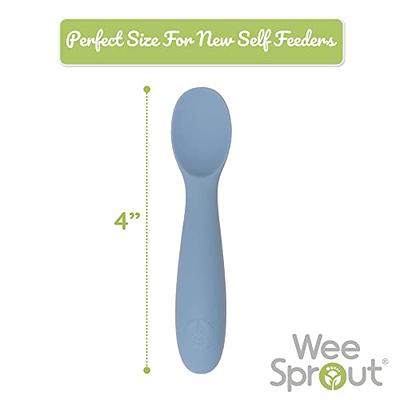 WeeSprout Baby Spoons for Self Feeding 6 Months +, Soft & Durable