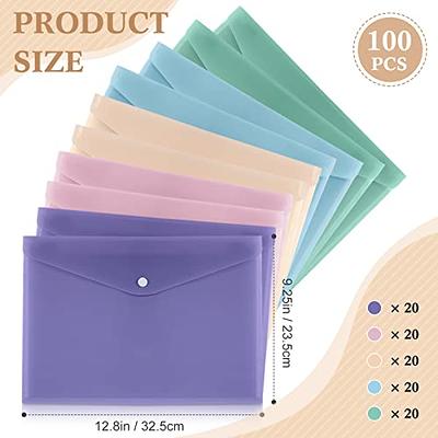 24 Packs Expandable Plastic Envelopes Poly Envelopes with Snap Button,  Document File Folder Organizer for Work, Office, School, Legal Size, 6  Colors - Yahoo Shopping