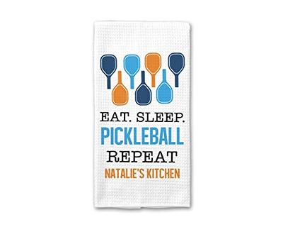 Funny Pickleball Kitchen Towel, Pickleball Puns, Stay Out of the Kitchen