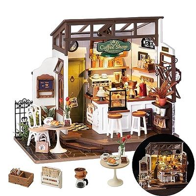 DIY Miniature House Kit Flavory Coffee Shop, Tiny House Kit for