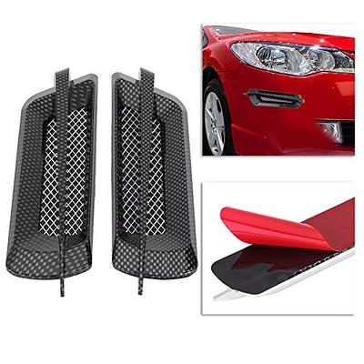 Duokon 2Pcs Car Fender Vents,Car Side Air Flow Intake Grille Vent Net Hole  Cover Decorative Sticker (Black carbon fiber) - Yahoo Shopping