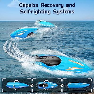 Remote Control Boat, RC Boat for Kids & Adults - 15 Km/h Fast RC Speed Boat  2.4 Ghz Rechargeable Electric Toy Boats for Water Pool Lake Gifts Water