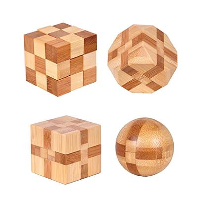  Wooden Blocks Puzzle Brain Teasers Toy，Wooden Puzzle