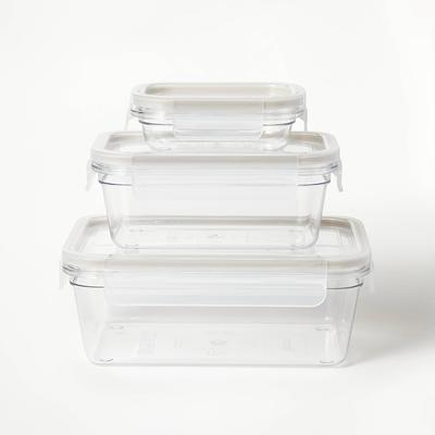 GoodCook Meal Prep 3 Compartment Rectangle White Containers + Lids - 10ct -  Yahoo Shopping