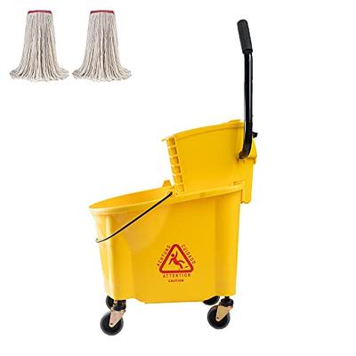 Commercial Mop Bucket 5.28 Gallon with Wringer - Side Press