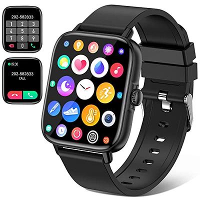 Smart Watch(Call Receive/Dial), Full Touch Screen SmartWatch for Android  and iOS Phones Compatible Fitness Tracker with Heart Rate,Sleep,Blood