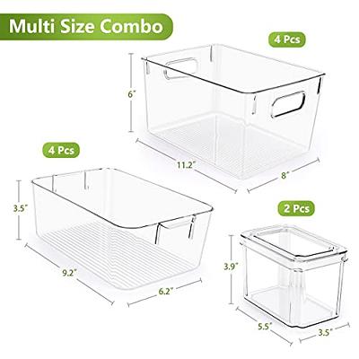 Set Of 8 Refrigerator Pantry Organizer Bins - 4 Big And 4 Small Clear Food Storage  Baskets for Kitchen, Countertops, Cabinets, Freezer, Bedrooms, Bathrooms -  Plastic Household Storage Containers - Yahoo Shopping