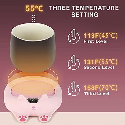 DUHEL Coffee Mug Warmer, Coffee Warmer for Desk with 3 Temp Settings, Cup  Warmer for Desk Auto Shut Off, Cute Mug Warmer for Desk