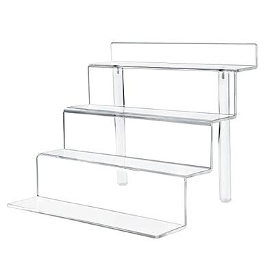 Acrylic Risers Display Shelf 9 Perfume Organizer 4 Tier For