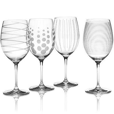 Mikasa Gianna Ombre Red Wine Glasses, Set of 4