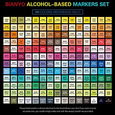 Y YOMA 48 Colors Alcohol Markers Dual Tip Markers Art Markers Set, Unique  Colors (1 Marker Case) Alcohol-based Ink, Fine & Chisel, White Penholder