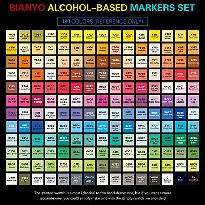 Y YOMA 100 Colors Alcohol Markers Dual Tip Markers Art Markers Set, Unique  Colors (1 Marker Case) Alcohol-based Ink, Fine & Chisel, Black Penholder -  Yahoo Shopping