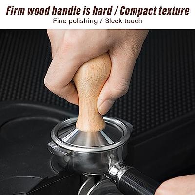 Coffee Tamper Base Stainless Steel Espresso Dispenser Coffee Bean Press Hammer Tool - 58mm