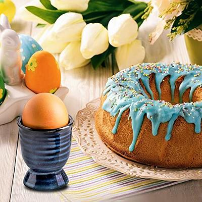 Hasense Ceramic Eggs Cups for Soft Boiled Eggs, Porcelain Egg Stand Holders  for Hard Boiled Eggs for Breakfast Kitchen Decorative, Set of 2, Blue -  Yahoo Shopping