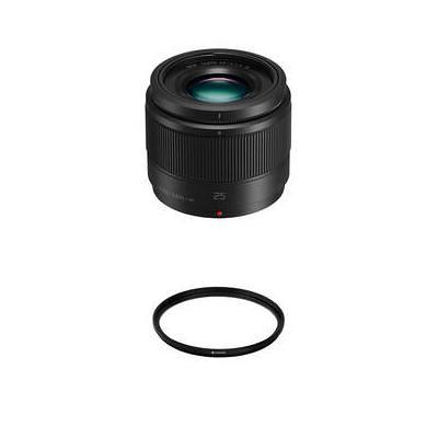 Panasonic Lumix G 25mm f/1.7 ASPH. Lens with UV Filter Kit H-H025K