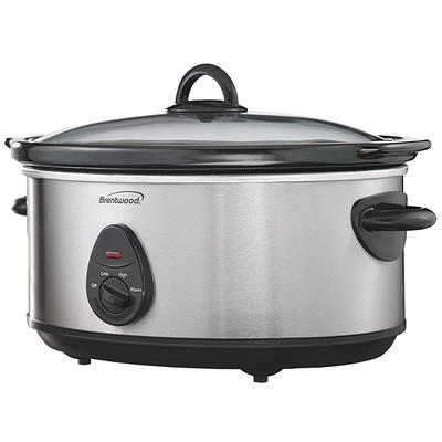 Brentwood 8 Quart Stainless Steel Slow Cooker - Office Depot