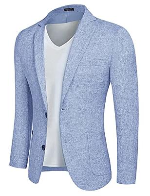 Men's Casual Blazer Two Button Sport Coat Suit Jacket