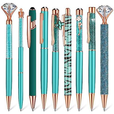 12 Pcs Cute Pens, Glitter Pens Fancy Pens Crystal Diamond Ballpoint Pens Pretty Pens Girly Crown Pens for Journaling School Office Supplies Desk