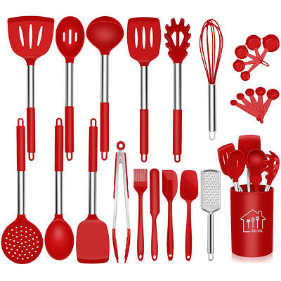 Silicone Cooking Utensils Set, Heat Resistant Kitchen Utensils