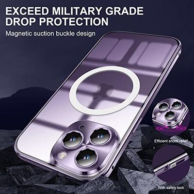 Jonwelsy Anti Peeping Case for iPhone 13 Pro Max, 360 Degree Protection  Cover, Privacy Tempered Glass Anti-Spy Case Cover, Magnetic Adsorption  Bumper