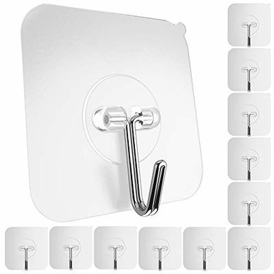 Rise age Adhesive Hooks Heavy Duty Waterproof in Shower Hooks for Hanging  Loofah, Towels Clothes for Bathroom Removable Adhesive Wall Hooks Stainless