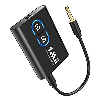 Aux Adapter Bluetooth, Adapter Bluetooth 5.0 (TX & RX) Audio and Low  Latency, Bluetooth Audio Adapter Transmitter Receiver for TV Mobile Phones  PC Speakers with LCD Display 