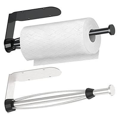 Single Hand Operable Paper Towel Holder Under Cabinet with Damping