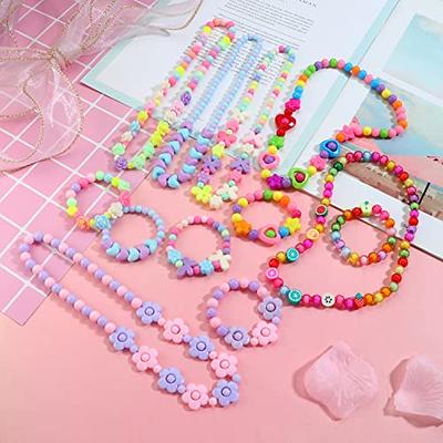 GC Butterfly Beaded Bracelet for Girls Colorful Kids Gift Toy Stretchy  Costume Jewelry Set Dress up Play Party Favors Present Crystal Friendship