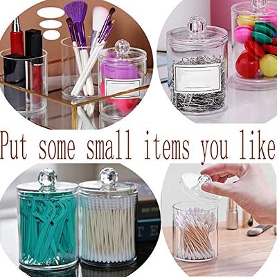 Premium Quality Acrylic Holder Apothecary Jars Bathroom Vanity Organizer  Canister 3-pack