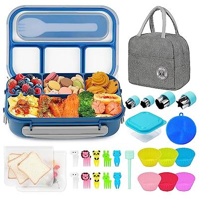  Caperci Classic Bento Box Adult Lunch Box for Older Kids -  Leakpoof 47 oz 3-Compartment Lunch Containers for Adults and Teens,  Built-in Utensil Set, Ideal for On-the-Go Balanced Eating, Pink: Home