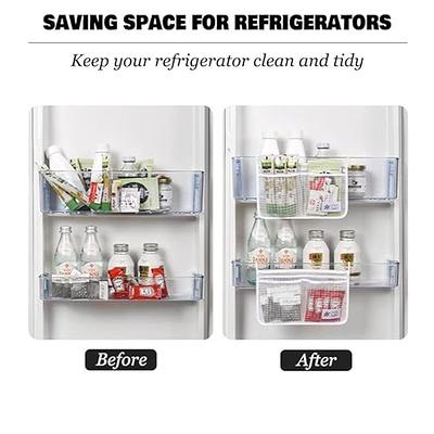 MOLANLY 4PCS Refrigerator Door Organizer Set, Fridge Hanging Mesh
