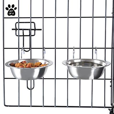 Pet Feeder Stainless Steel Food and Water Bowl with Wire Stand