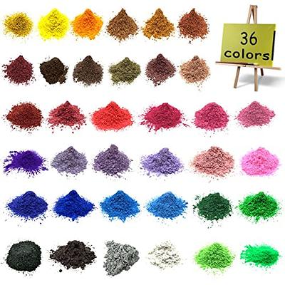 Mica Powder,Natural Soap Making Supplies,Resin Pigment Kit,Epoxy Resin  Dye,36 Colors Soap Making Dyes,Hand Soap Making Pigment Kit,Resin