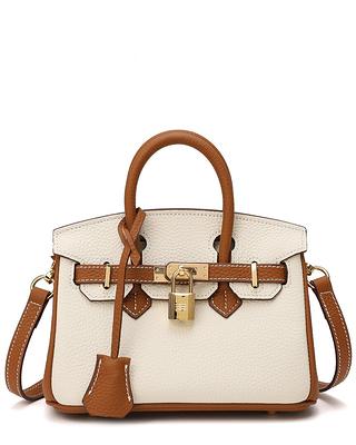 Tiffany & Fred Top-Grain Leather Satchel/Tote Bag