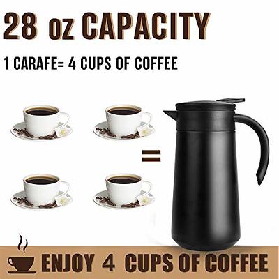 28oz Coffee Carafe Airpot Insulated Coffee Thermos Urn Stainless Steel  Vacuum Thermal Pot Flask for Coffee, Hot Water, Tea, Hot Beverage - Keep 9  Hours Hot, 18 Hours Cold … - Yahoo Shopping
