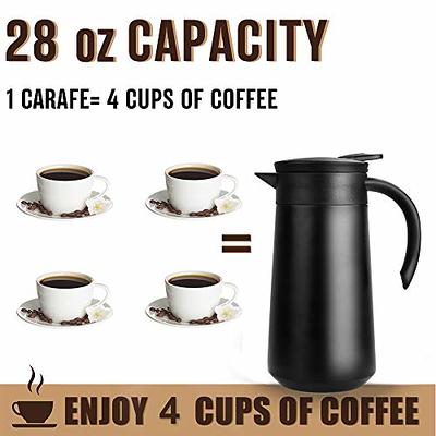 28oz Coffee Carafe Airpot Insulated Coffee Thermos Urn Stainless Steel  Vacuum Thermal Pot Flask for Coffee, Hot Water, Tea, Hot Beverage - Keep 9