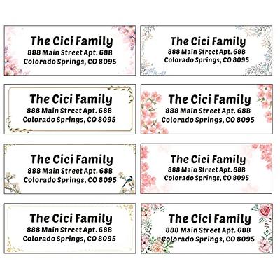 Personalized Return Address Labels Wedding - Set of 240 Elegant Custom  Mailing Labels for Envelopes, Self Adhesive Flat Sheet Personalized Name