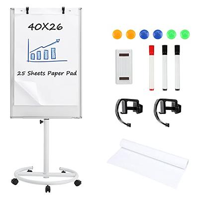  72 x 40 Large Dry Erase Board with Stand, Magnetic Rolling  Whiteboard on Wheels, Double Sided Reversible Mobile White Board - Easel  Stand Board Portable with Stain Resistant for Office