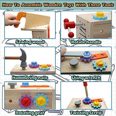 Montessori Learning and Educational Toys Gifts for Kids 3 4 5 Years, Wooden  Reading Blocks Toys, Learning Activities for Preschool Kindergarten