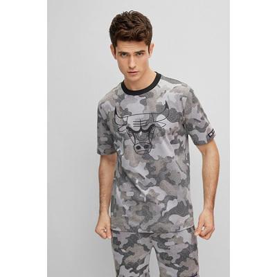 BOSS - BOSS & NBA cotton-terry hoodie with camouflage pattern