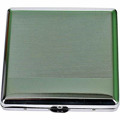 Cigarette Case For Men Holds 20 Cigarettes Case Box Vintage Hard Metal  Cigarette Holder, Regular Size (brown)