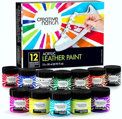 Creative Nation 12 Colors Acrylic Leather Paint for Shoes & Leather  Accessories - Premium Shoe Paint Kit for Sneakers, Bags, Purses & More -  Waterproof, Flexible, Long-Lasting Sneaker Paint Kit - Yahoo Shopping